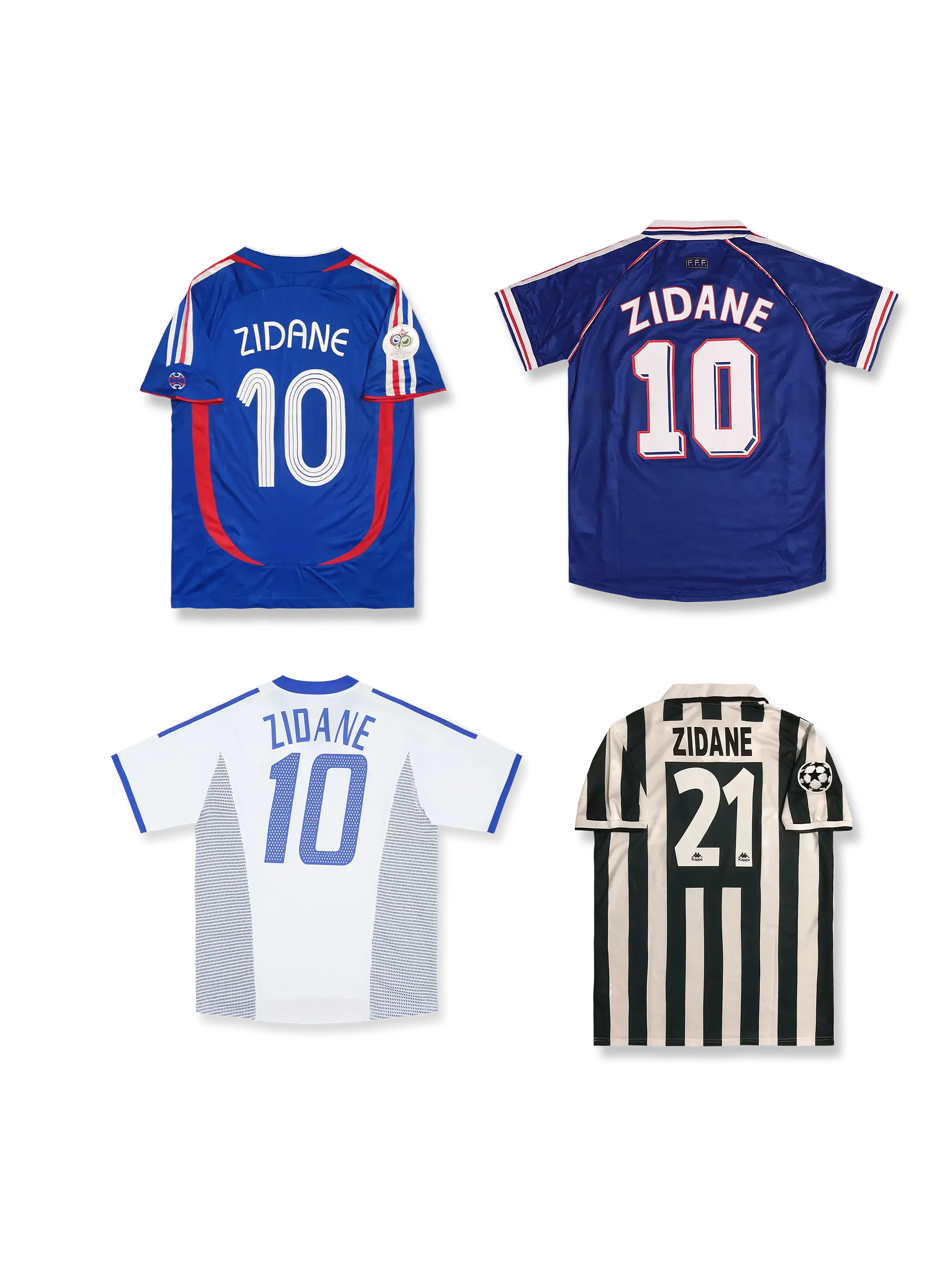 ジダン福袋 背番号入りジャージ2枚セット, vintage football shirt bundle