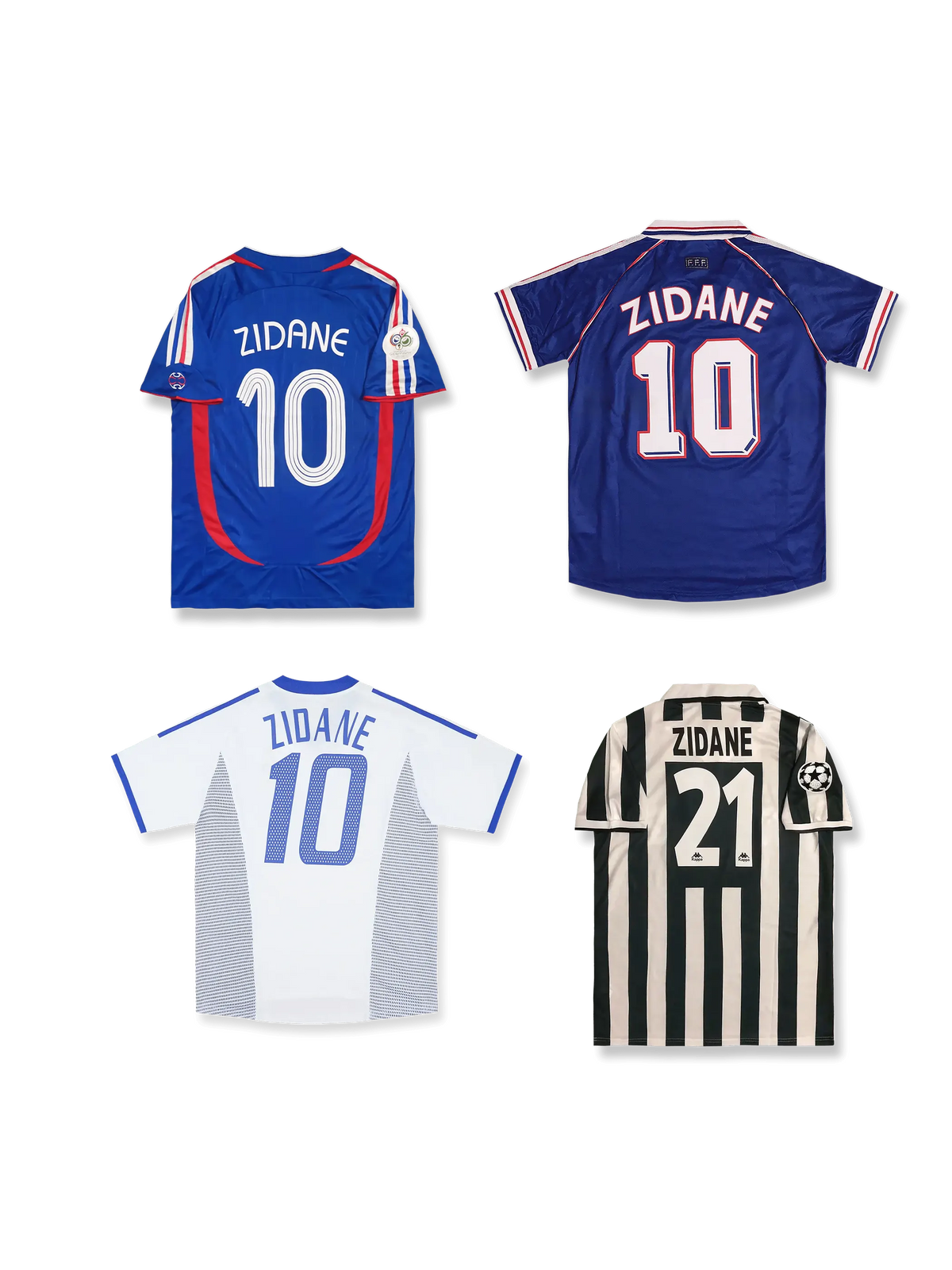 ジダン福袋 背番号入りジャージ2枚セット, vintage football shirt bundle